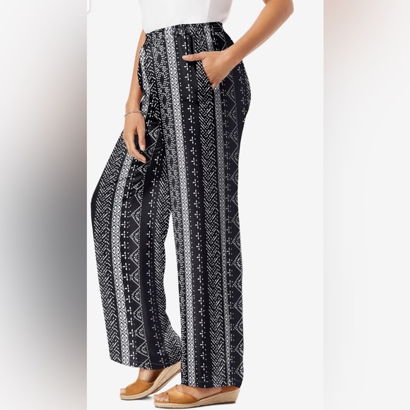 Woman Within Women's Plus Size Pull-On Elastic Waist Soft Pants Size 28W NWT - Picture 2 of 15